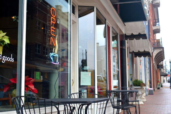 neon sign open for business